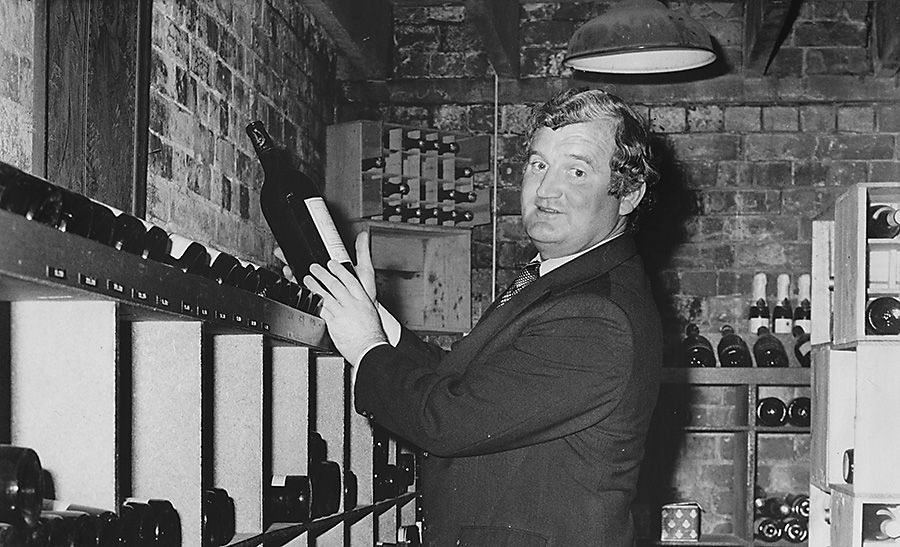 Len Evans in his Bulletin Place cellar : Photo Supplied.
