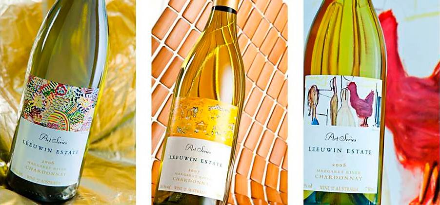 Leeuwin Estate 'Art Series' Chardonnay distinctive labels : Photo supplied.