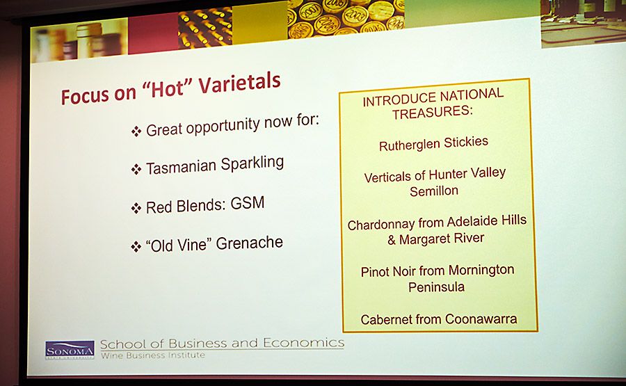 Hot varietals Australia might like to take on board in planning wine exports to the US. 