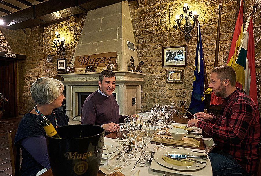Food and Wine Spanish style. Lunch with Jorge Muga at Muga Wines Rioja. Photo : Milton Wordley