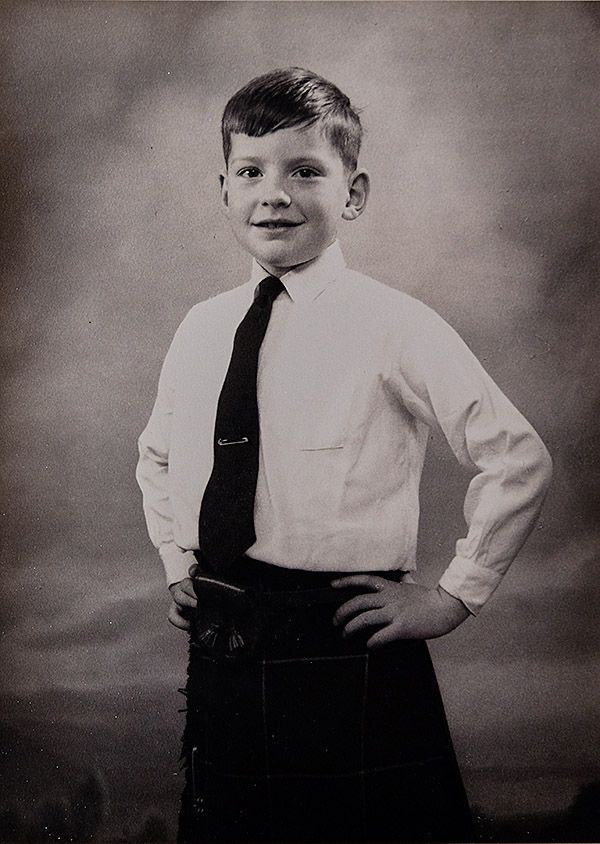 Tim aged about six in 'Johnston' kilt.