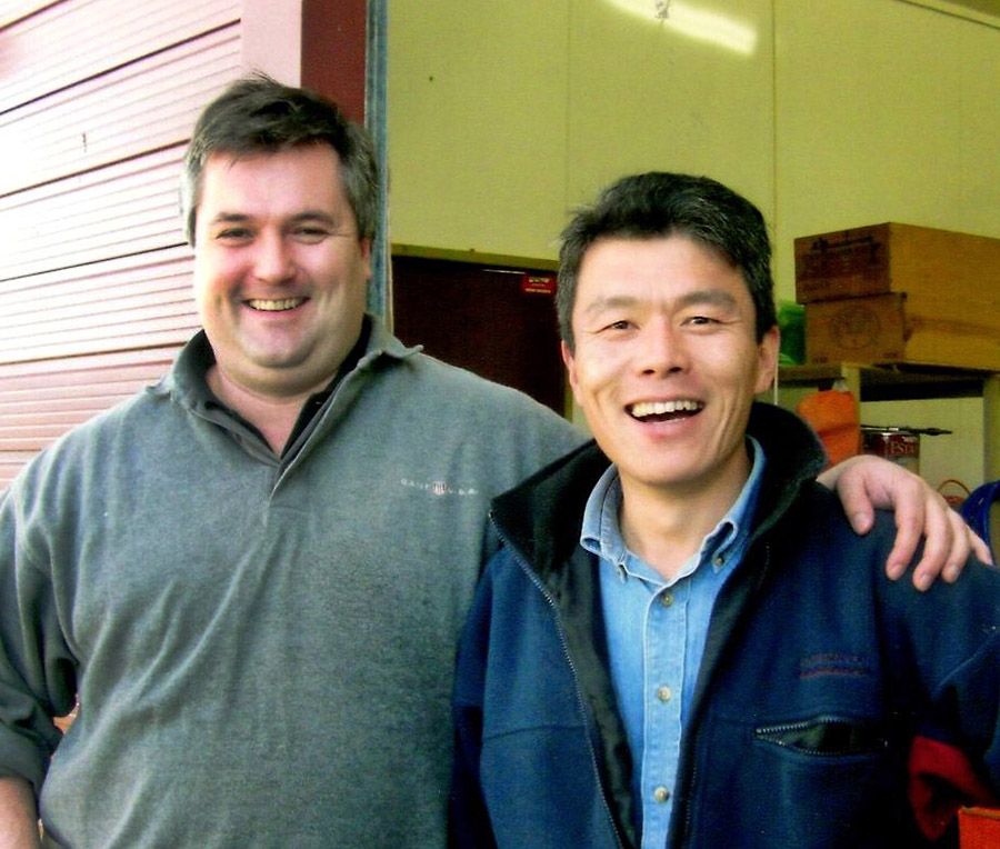 Hiro with his good friend Kai Schubert in 2007.