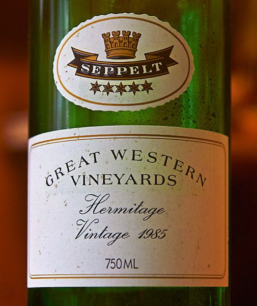 Seppelt's 1985 Great Western Hermitage.