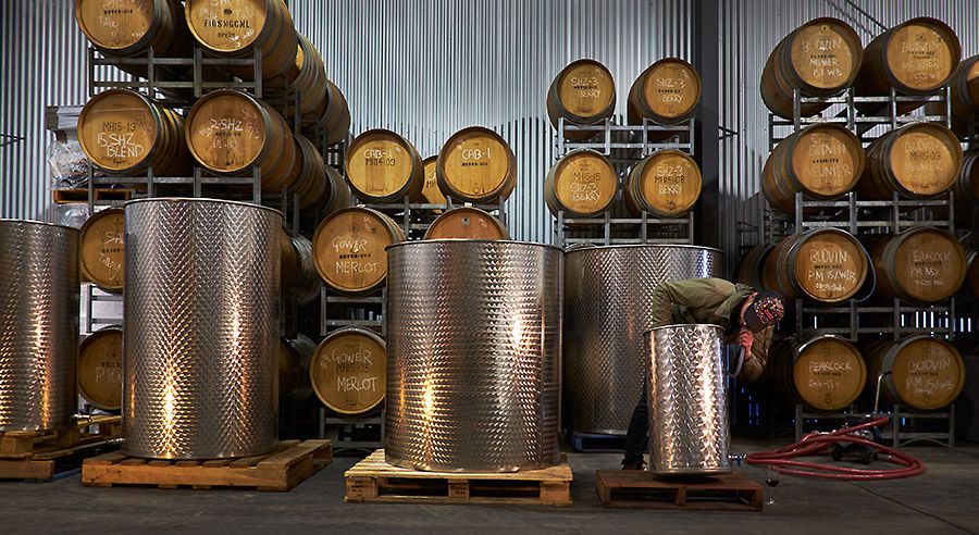 Michael's now able to  focus on small batches in their own small winery. Photo Milton © Wordley