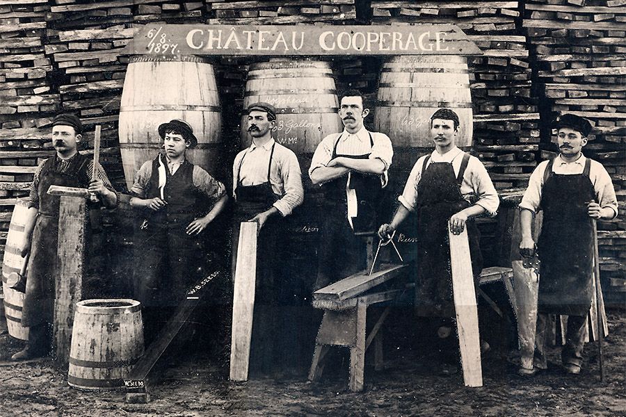 The Chateau cooperage in 1897.
