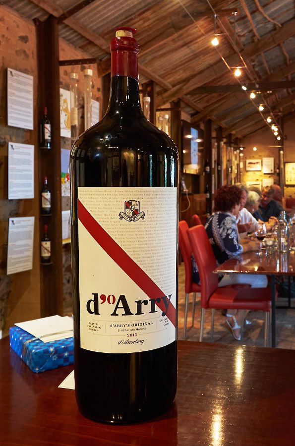 The 18 litre 'Melchior' bottle of d'Arry's origonal the staff gave to d'Arry on his birthday. Photo : Milton © Wordley
