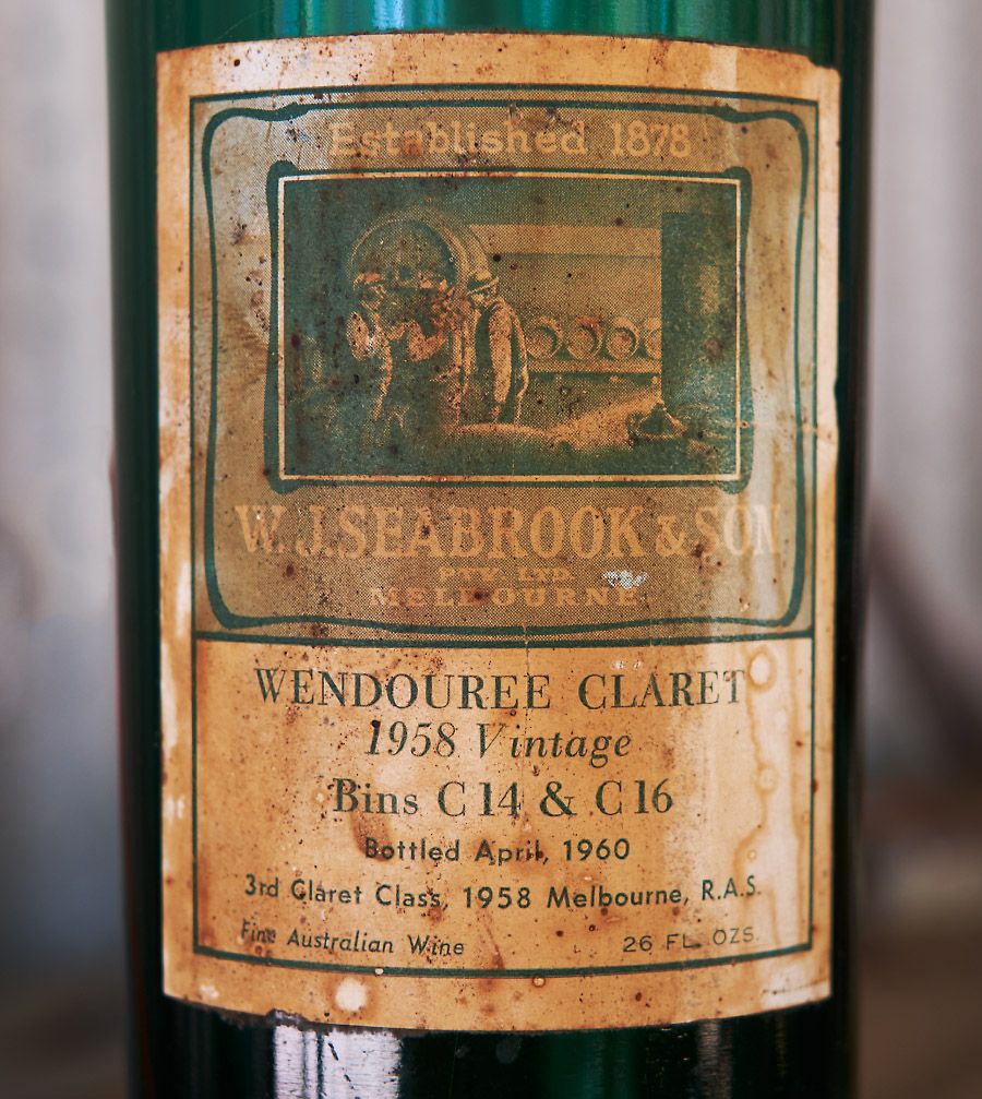 A 1958 Bins C14 & C16 W.J. Seabrook 'Wendouree' Claret : Photo © Milton Wordley.