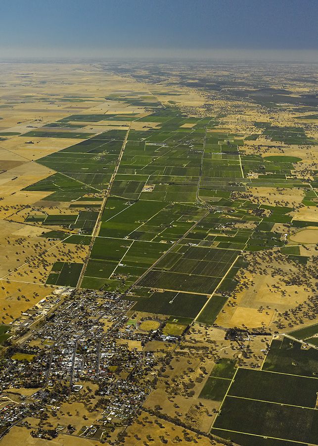 Coonawarra strip from the air : Photo © Milton Wordley.