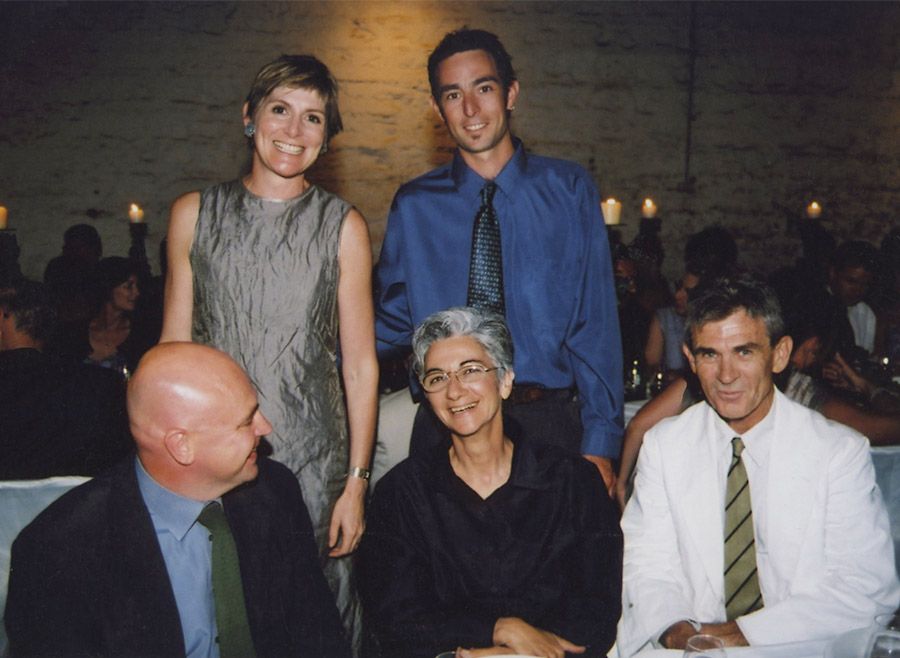 Tony and Lita with Michael and Lucy Hill-Smith and Larry Chebino at Steve Pannell's wedding .