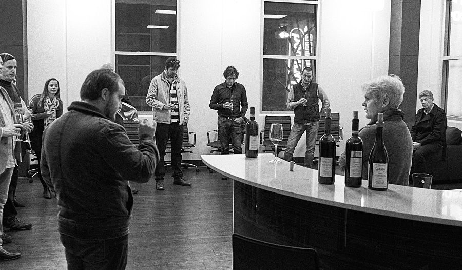 A tasting of De Vinosalvo wines at Parade Cellars, where you can buy the wine in Australia : Photo © Milton Wordley.