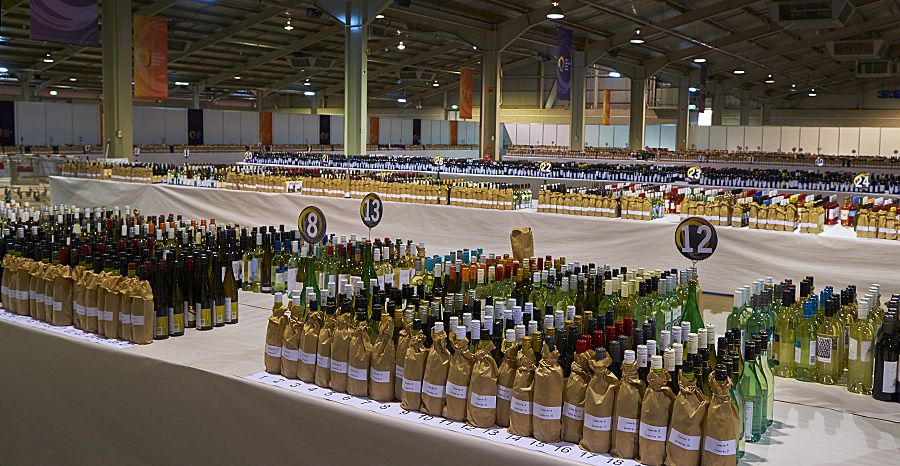 Some of the over 2600 entries from 350 wineries in 70 classes  : Photo © Milton Wordley.
