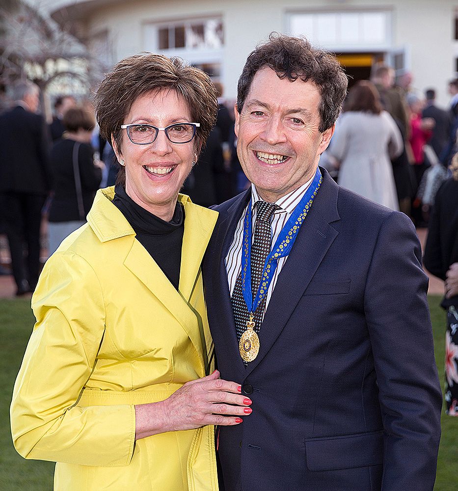 Peter and his wife Gail at Govermnent House after his Companion of Australia award. Image supplied.