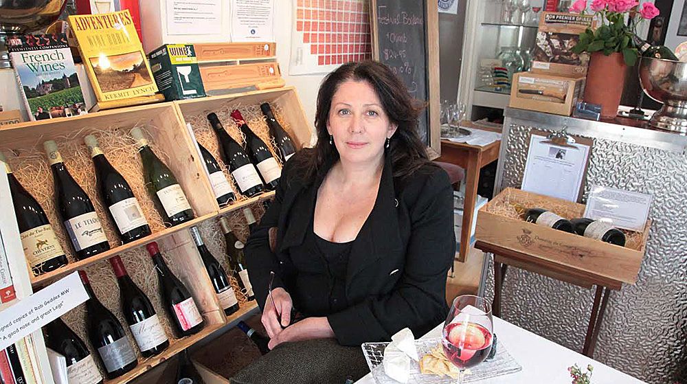 Gill Gordon-Smith in the early days at  ‘fall from grace’ in Mclaren Vale : Photo courtesy Kate Elmes, The Independent.
