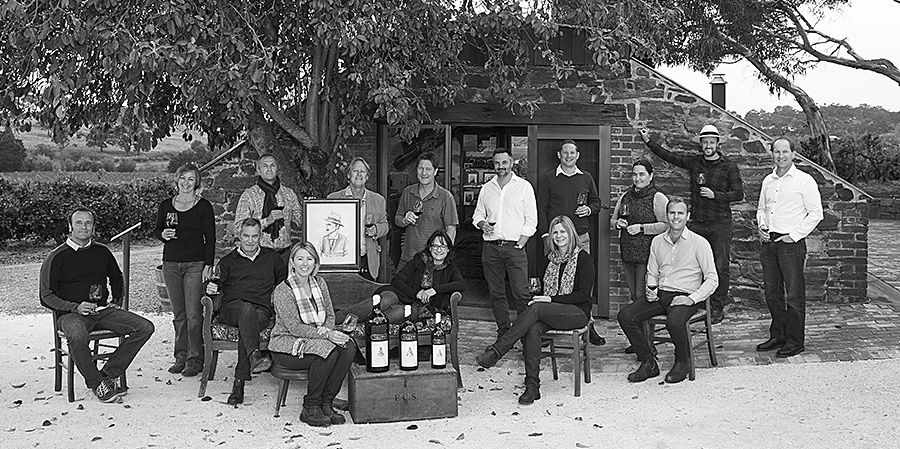 The Yalumba winemaking team behind the 'Caley' : Photo © Milton Wordley.