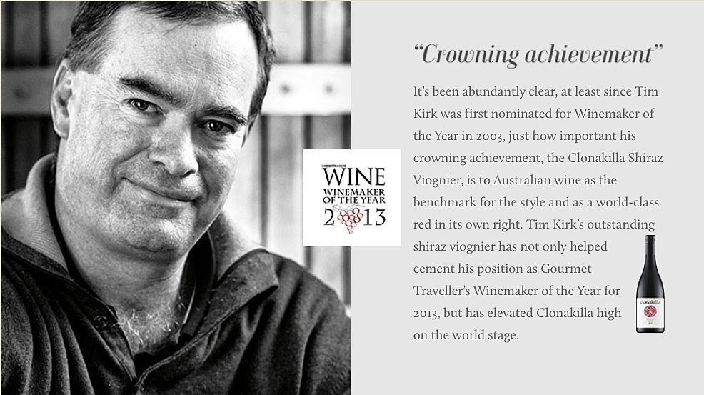 Tim Kirk Gourmet  Wine's 'Wine Maker of the Year' in 2013 : Photo © David Reist.