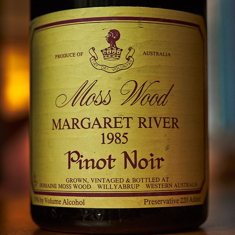 The first decent Pinot I tasted was a 1985 Moss Wood one night at Cheong Liew’s restaurant Neddy's in the early 1990’s. I told Peter Forrestal the well know WA wine writer about it and he sent me one, thanks  Peter : Still drinking well : Photo © Milton Wordley