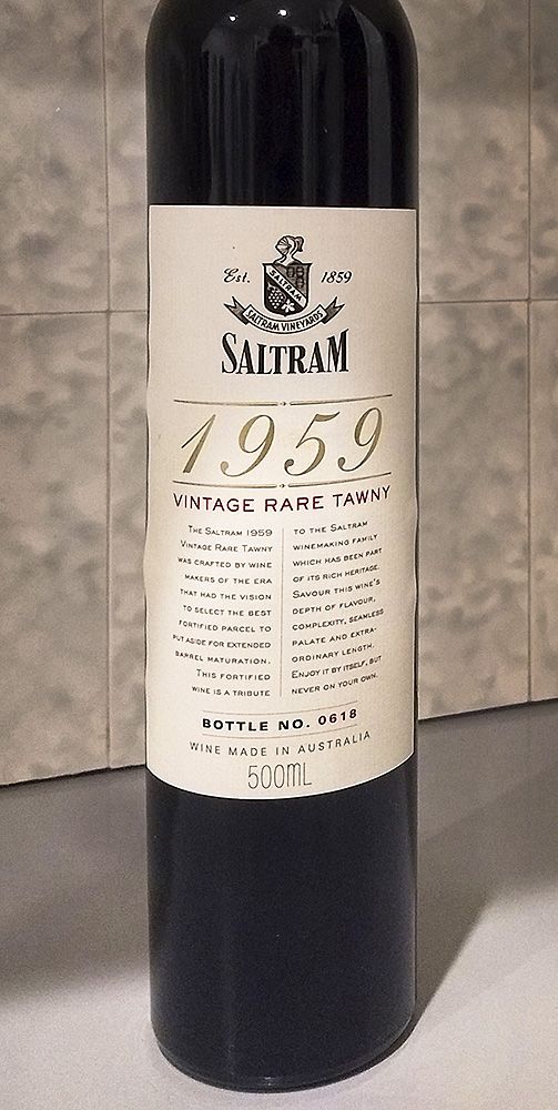 This 1959 Tawny was made by Tim's late grandfather in his last vintage at Saltram. It was bottled in 2009 with Tim's Father's help to celebrate 150 years of Saltram Winery.