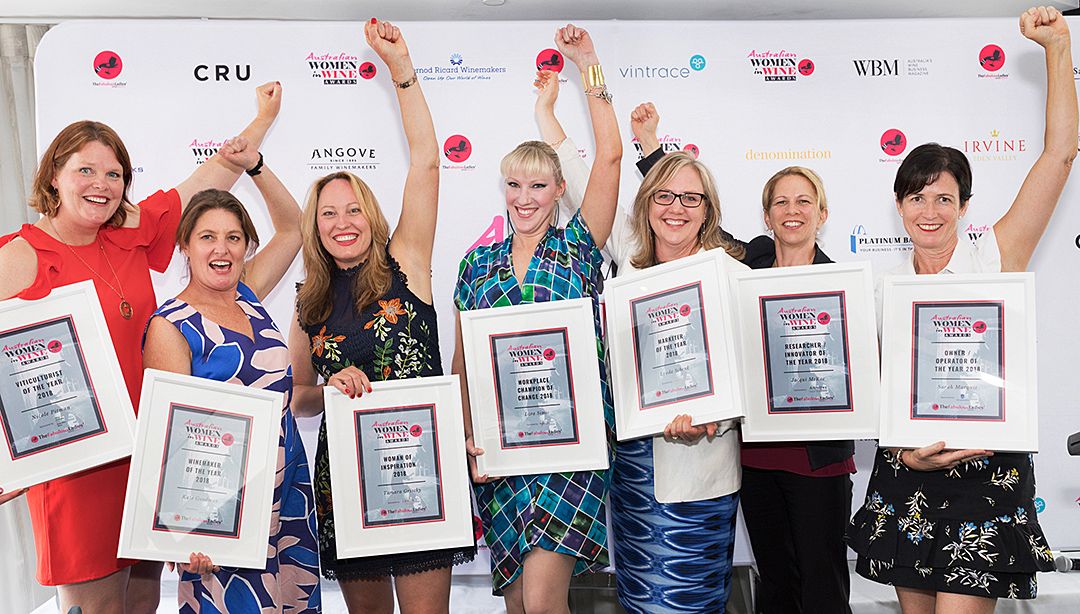 The winners of the 2018 Australian Women in Wine Awards.
